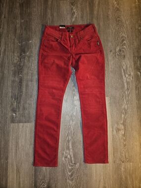 Silver Jeans Red Suki Skinny Corduroy Pants